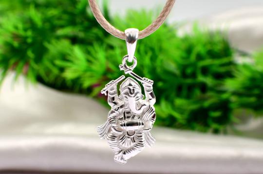 Dancing Ganesha in pure silver