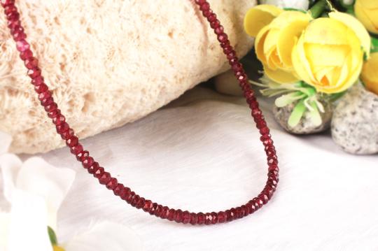 Garnet Faceted mala