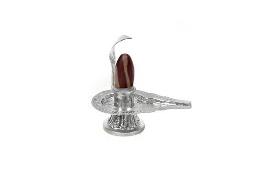 German Silver Yoni base with Narmada Lingam
