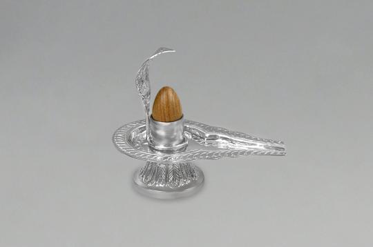 German Silver Yoni base with Narmada Lingam - I