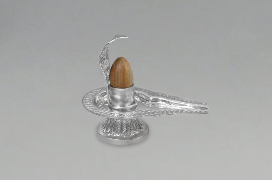 German Silver Yoni base with Narmada Lingam - III