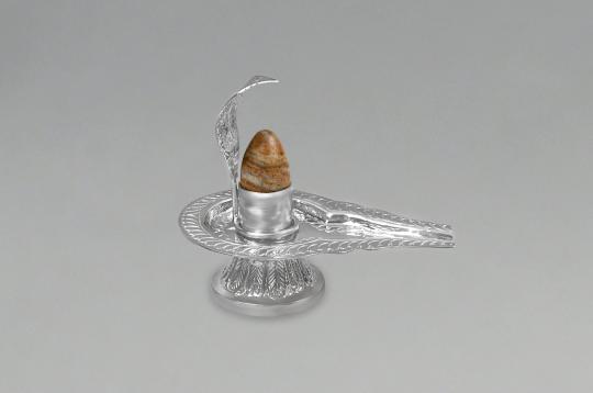 German Silver Yoni base with Narmada Lingam - XI
