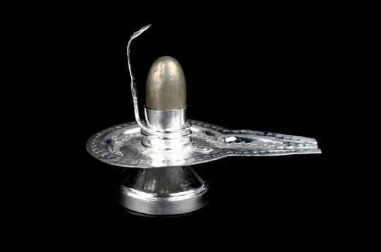 German Silver Yoni Base with Parad Lingam