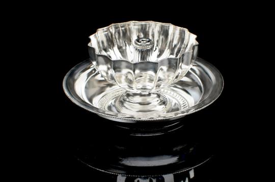 Glittering Diya in pure Silver - Design II