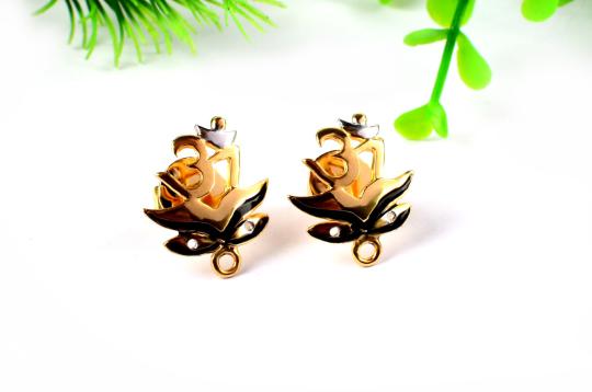 Gold Plated Durga Netra Earrings