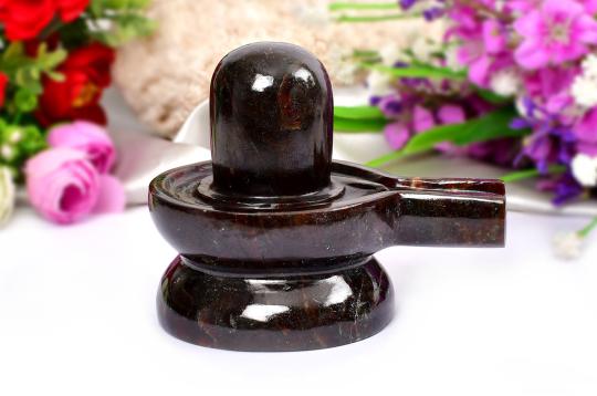 Gomed Hessonite Shivlinga - 508 gms