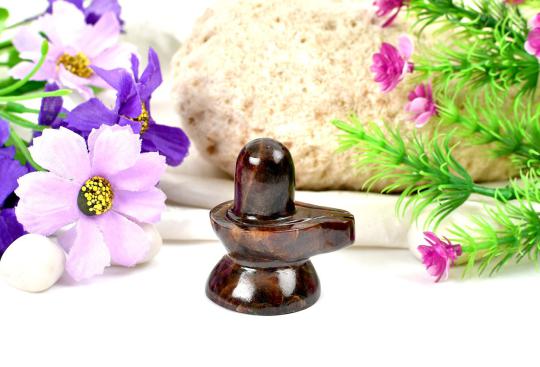 Gomed Hessonite Shivlinga - 90 gms - I