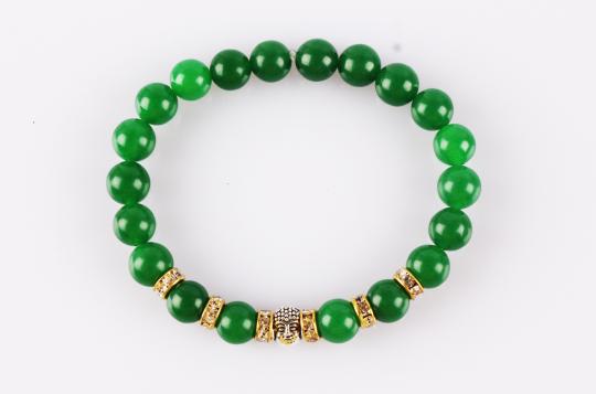 Green Agate Buddha Bracelet