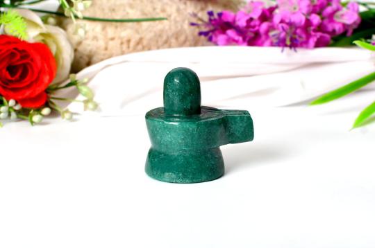 Green Jade Shivlinga - 114 gms