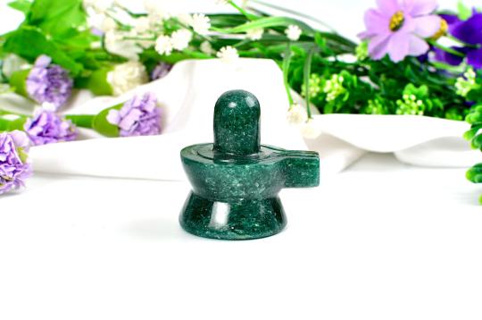 Green Jade Shivlinga - 118 gms