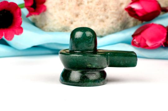 Green Jade Shivlinga - 28 gms