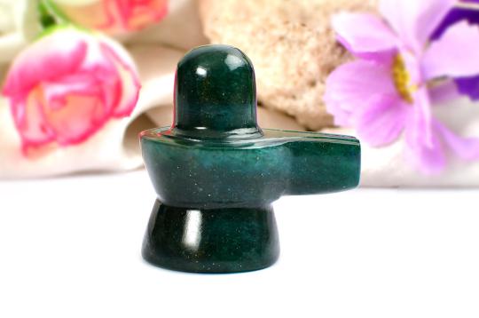 Green Jade Shivlinga - 49 gms
