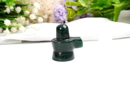 Green Jade Shivlinga - 49 gms - I