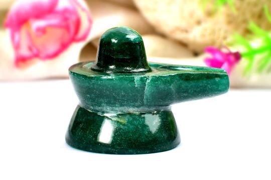 Green Jade Shivlinga - 52 gms
