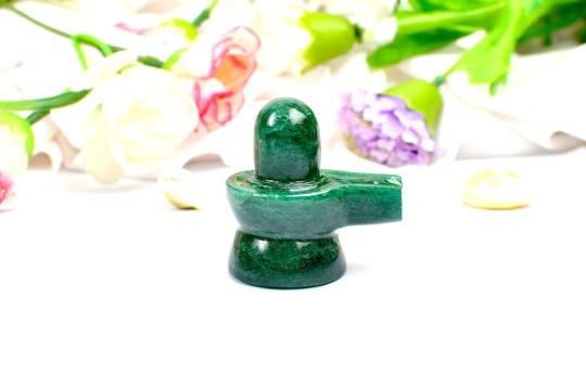 Green Jade Shivlinga - 53 gms