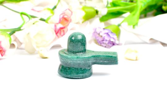 Green Jade Shivlinga - 62 gms - I