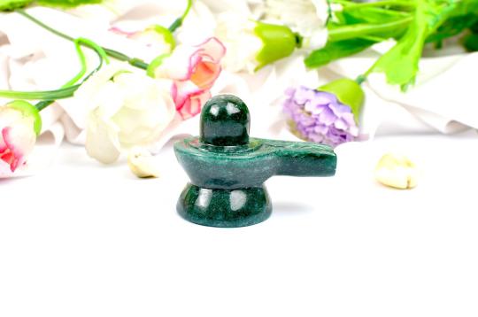 Green Jade Shivlinga - 63 gms