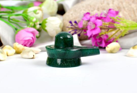 Green Jade Shivlinga - 71 gms - I