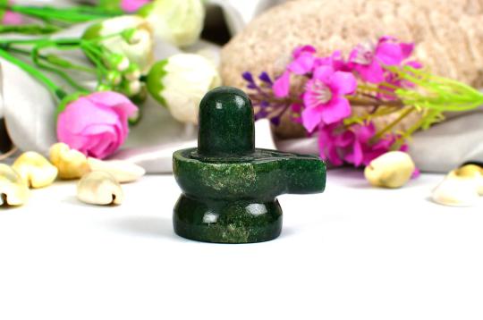 Green Jade Shivlinga - 72 gms
