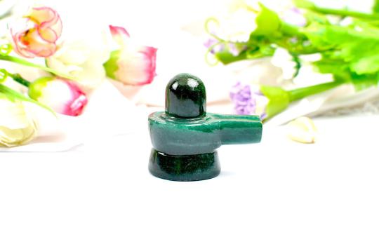 Green Jade Shivlinga - 73 gms