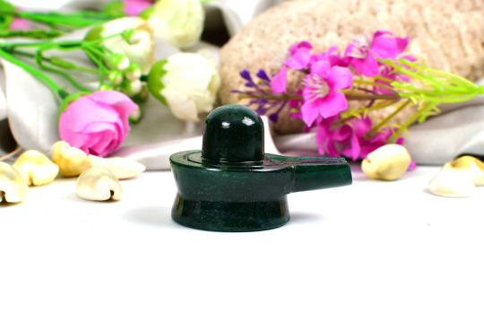 Green Jade Shivlinga - 73 gms - II