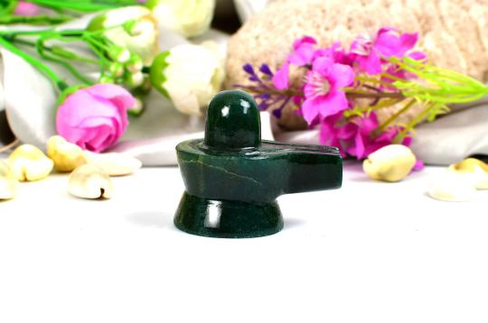 Green Jade Shivlinga - 73 gms - III