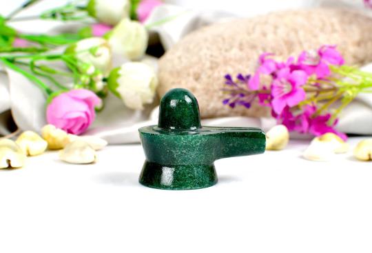 Green Jade Shivlinga - 74 gms