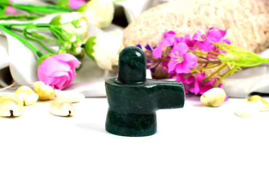 Green Jade Shivlinga - 76 gms