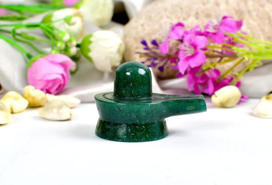 Green Jade Shivlinga - 78 gms