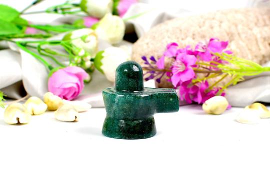 Green Jade Shivlinga - 78 gms - I