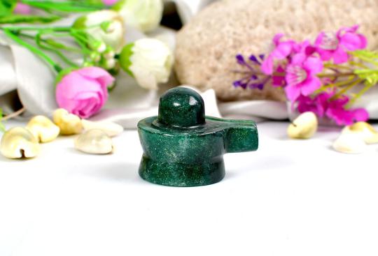 Green Jade Shivlinga - 79 gms - II