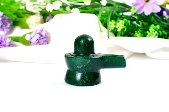 Green Jade Shivlinga - 86 gms