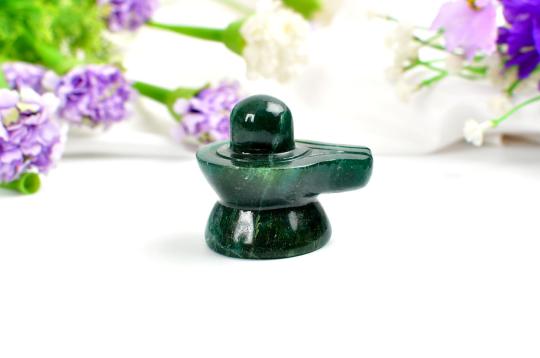 Green Jade Shivlinga - 87 gms