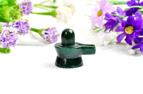 Green Jade Shivlinga - 88 gms - I