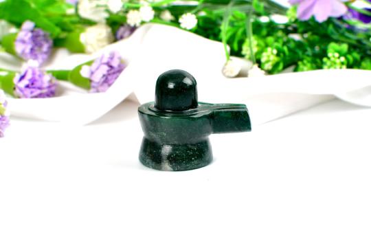 Green Jade Shivlinga - 89 gms - I