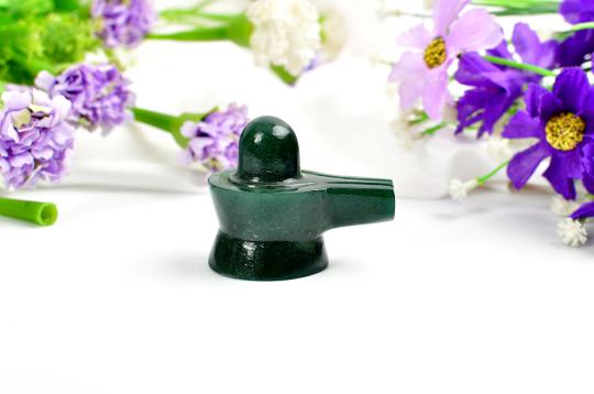 Green Jade Shivlinga - 89 gms