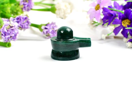 Green Jade Shivlinga - 92 gms