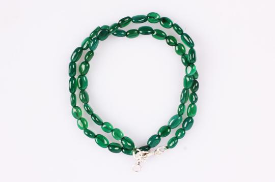 Green Onyx oval mala