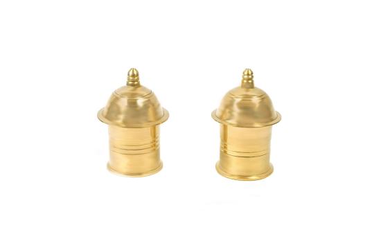 Haldi Kumkum Container in Brass
