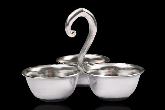 Haldi Kumkum containers - German Silver