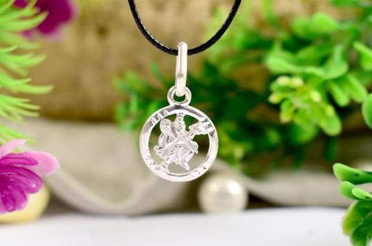 Hanuman Weapon locket in pure silver - I