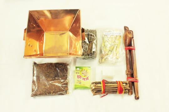 Havan Kund with Puja Samagri