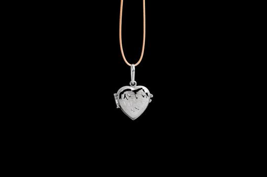 Heart Locket - in Pure Silver - Design VII