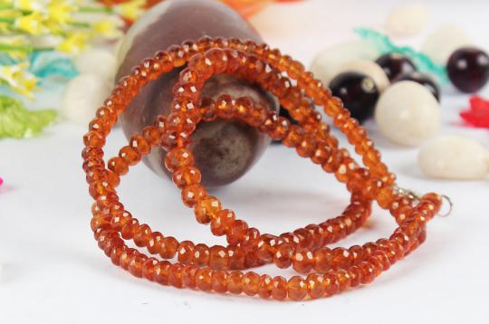 Hessonite - Gomed - Faceted Mala