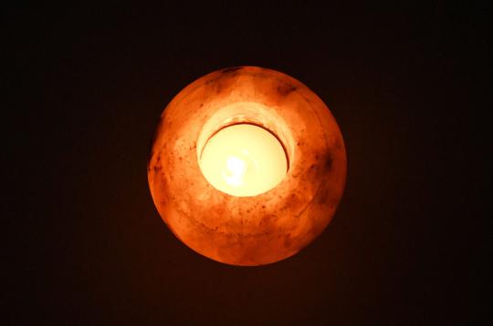 Himalayan Rock Salt Candle Lamp - Apple Shape