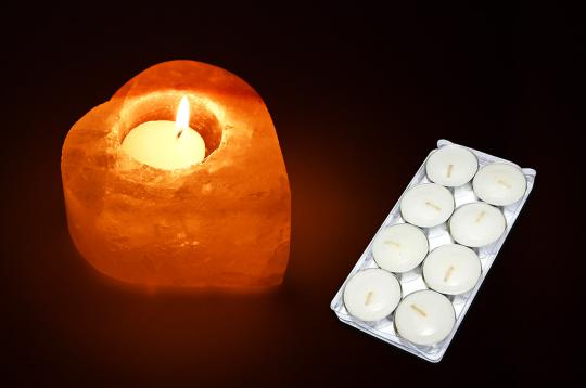 Himalayan Rock Salt Candle Lamp - Heart Shape