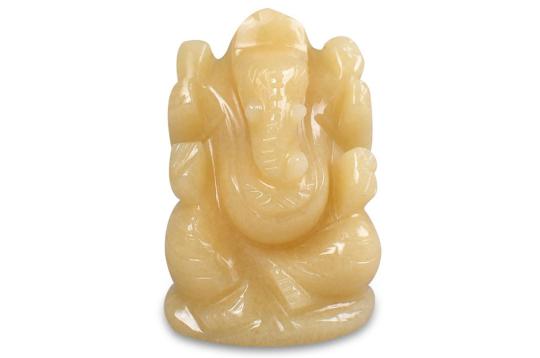 Ivory Yellow Jade Ganesha - 75 gms