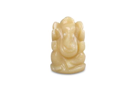 Ivory Yellow Jade Ganesha - 84 gms