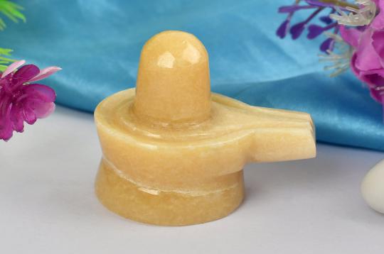 Ivory Yellow Jade Shivling - 51 to 60 gms