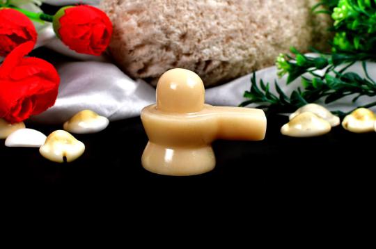 Ivory Yellow Jade Shivling - 67 gms - II